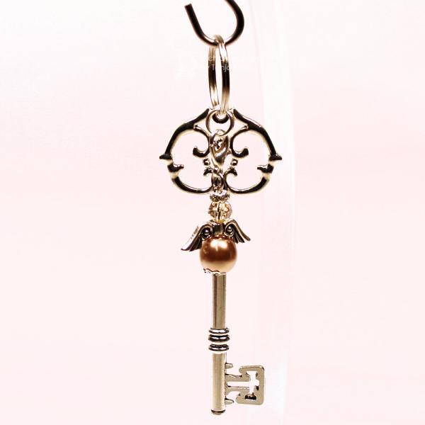 Goldener Schutzengel Schlüsselanhänger – Edler Vintage-Schlüssel & Charm